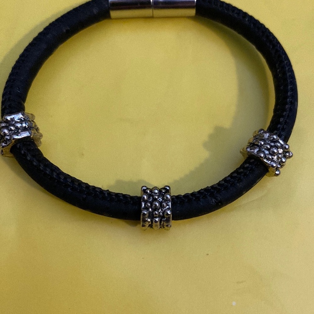 Handmade Cork Bracelet with Magnetic Snap